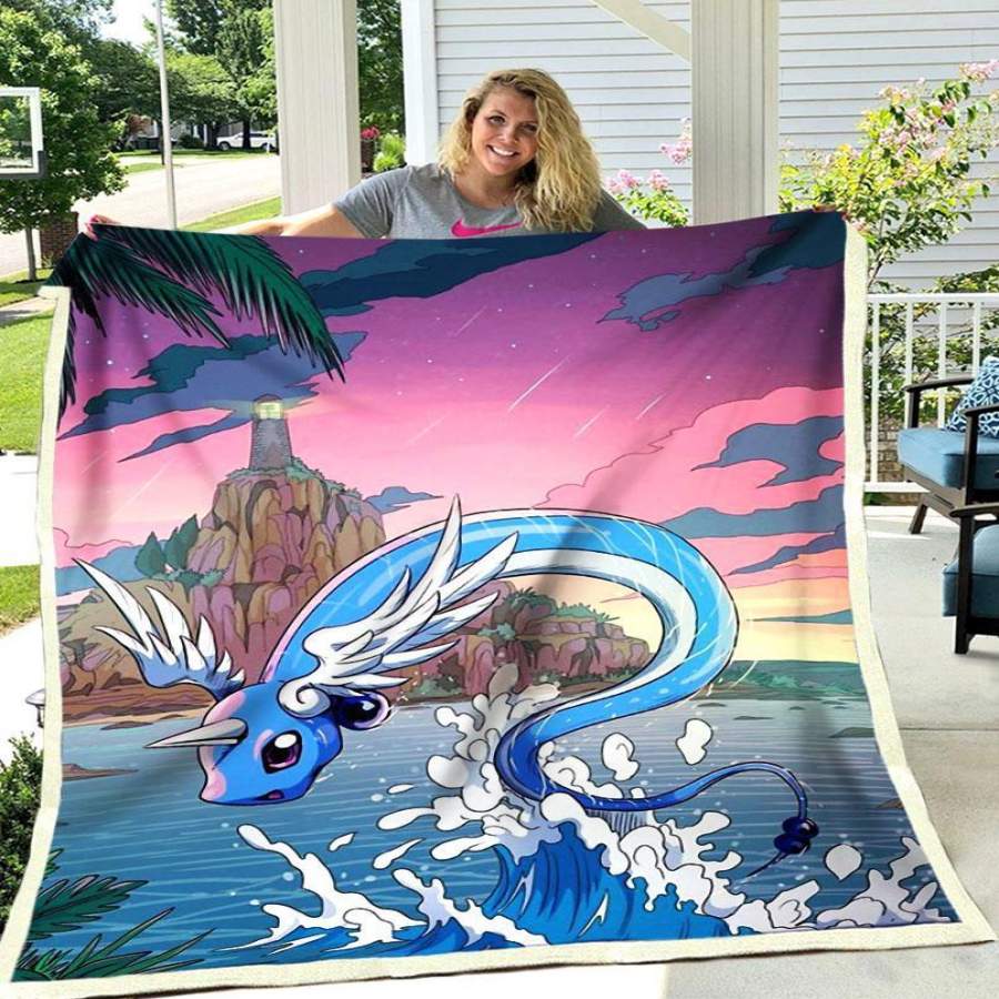 Dragonair on The Water Fleece Blanket