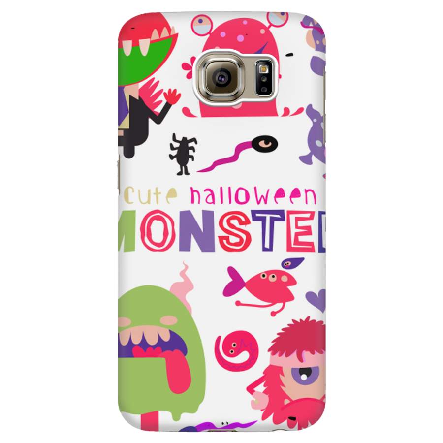 Cute Scary Halloween Monsters and Candy packback Phone Case