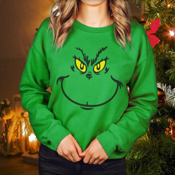 Grinch Ugly Christmas Crewneck Sweatshirt | Grinch Ugly Christmas Sweater | The Grinch Stole Xmas Sweatshirt | Unisex Sizing