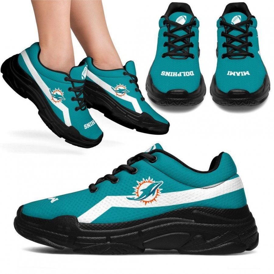 Edition Chunky Sneakers With Line Miami Dolphins Shoes #930