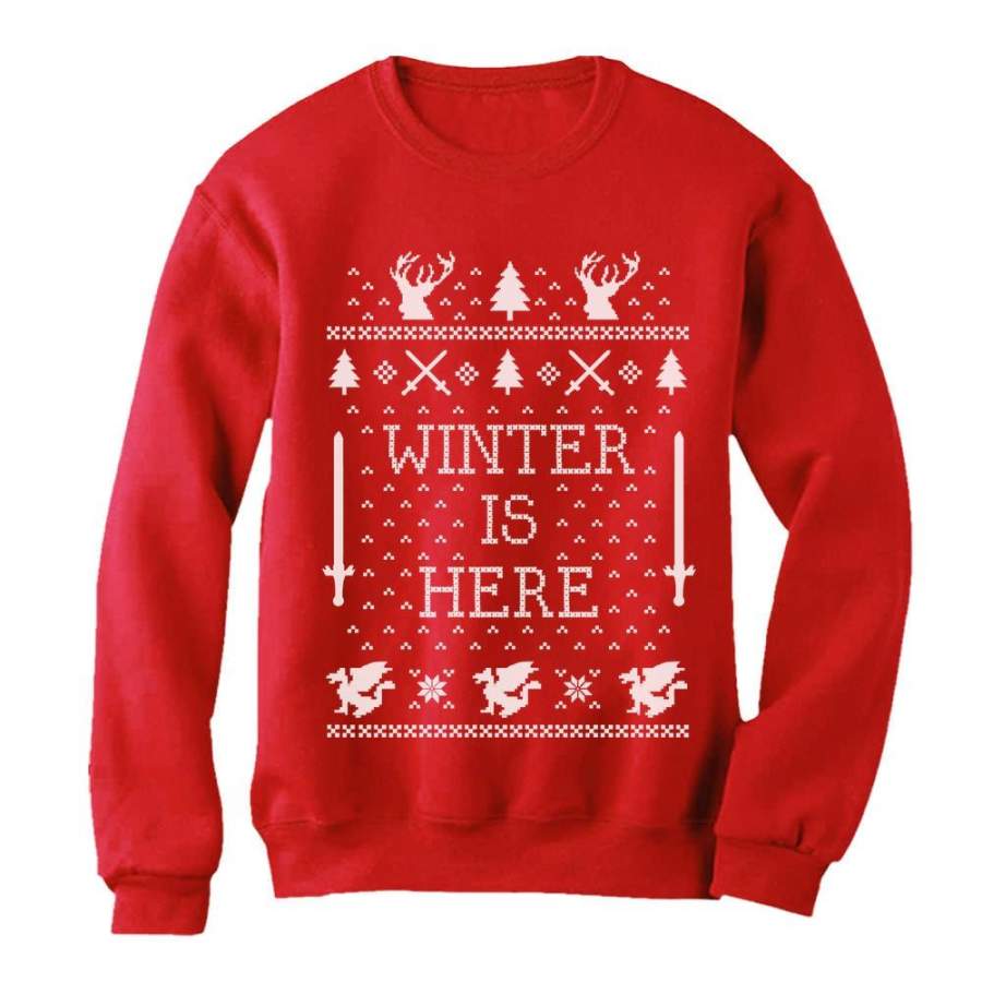 Winter Is Here Ugly Christmas Women Sweatshirt