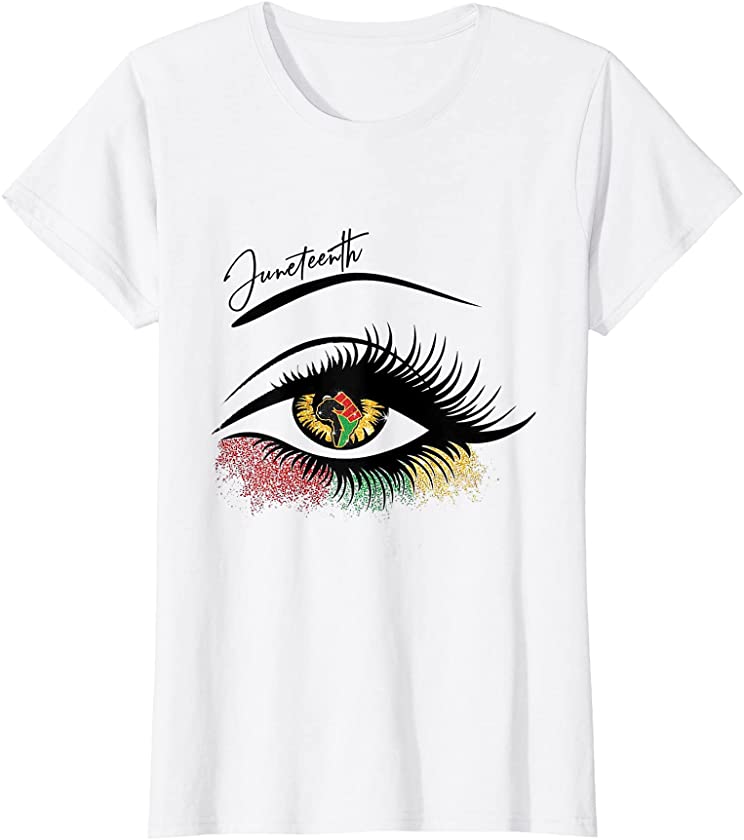 Womens Juneteenth Eye African American. juneteenth women black art T-Shirt