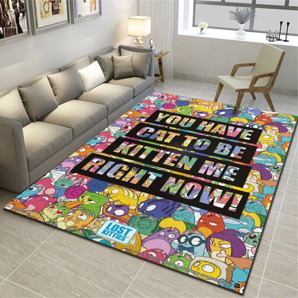 Lost Kitties Kitten Me Area Rugs, Living Room Carpet