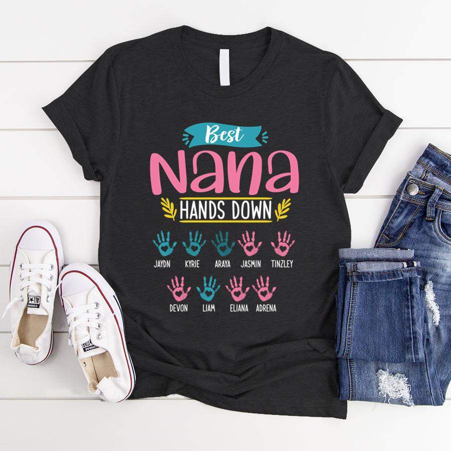 Personalized Best Nana Hands Down Shirt  T-Shirt