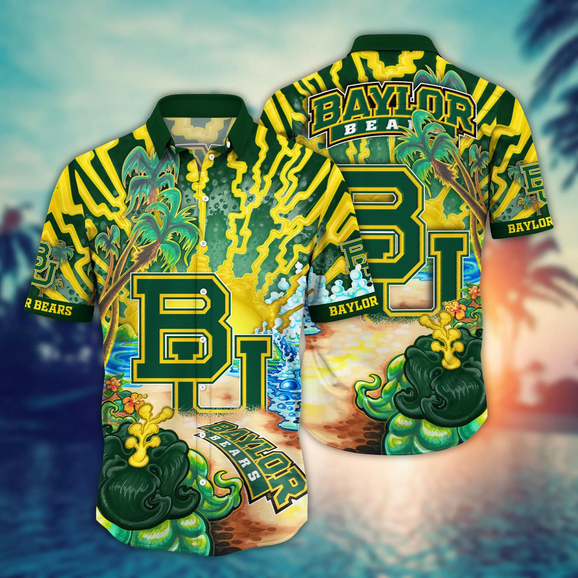 Baylor Bears NCCA Hawaiian Shirt Sprinklerstime Aloha Shirt