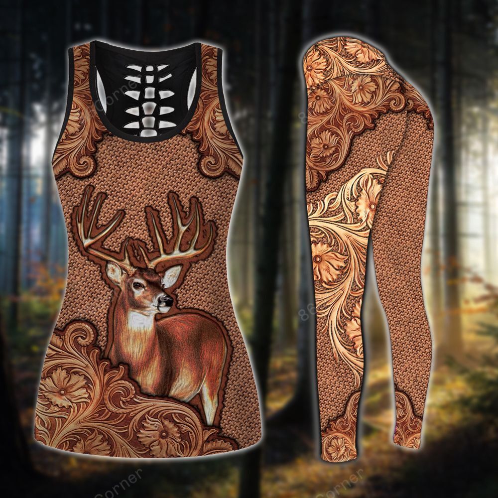 TDT082010A10SN BROWN DEER HOODIE AND TANKTOP LEGGING CC