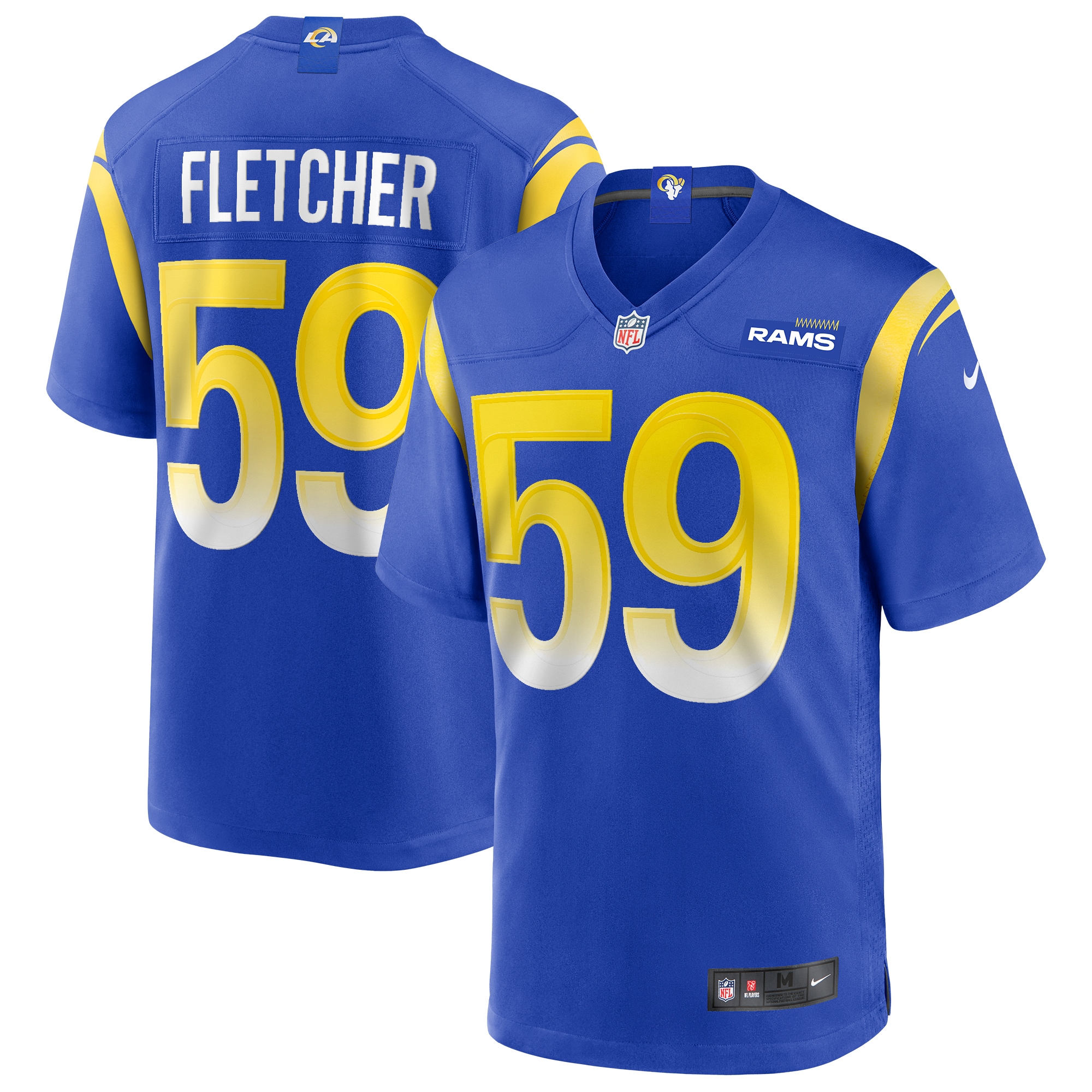 Men’s Los Angeles Rams London Fletcher Royal Game Retired Player Jersey