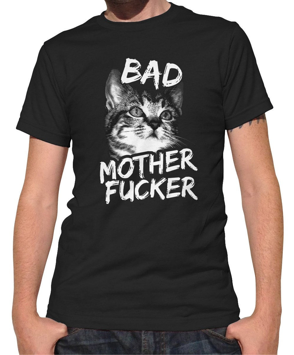 Men’S Bad Motherfucker T-Shirt Funny Kitten Shirt