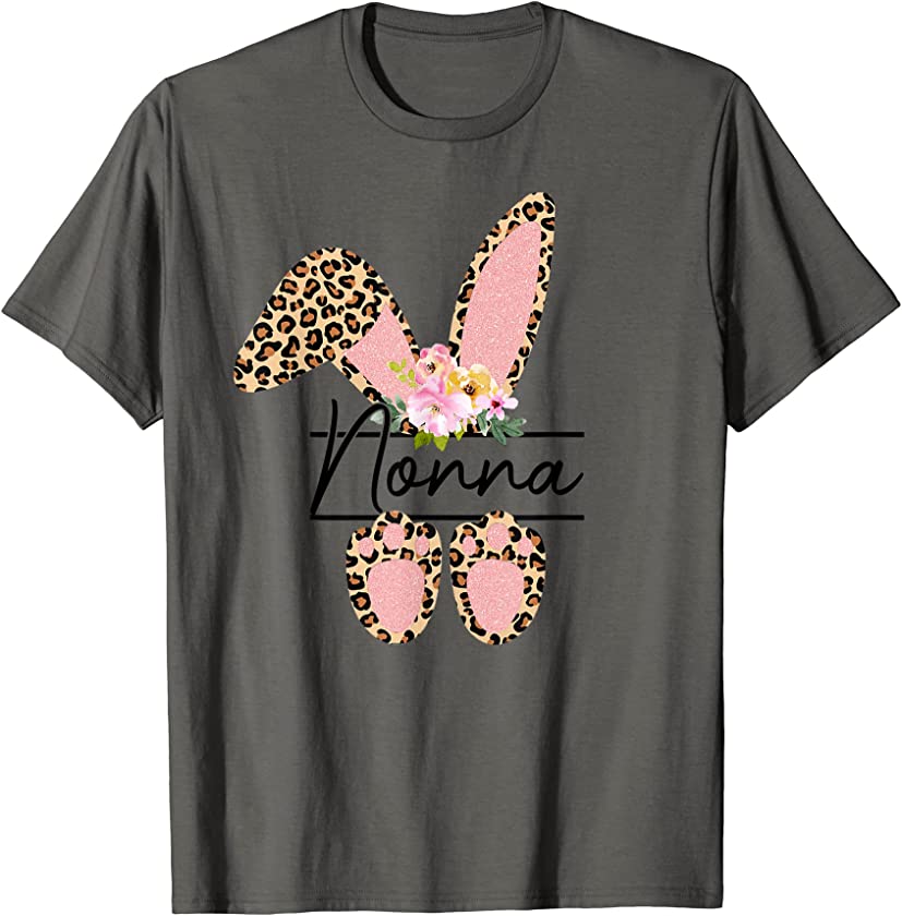 Leopard Nonna Easter Bunny Shirt Nonna Life Happy Easter Day T-Shirt