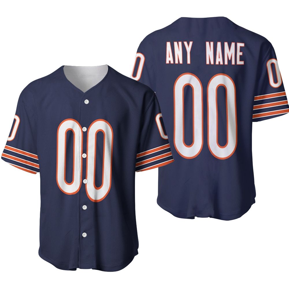 Chicago Bears NFL American Football Team Legacy Vintage Navy 3D Designed Allover Custom Gift For Bears Fans Baseball Jersey