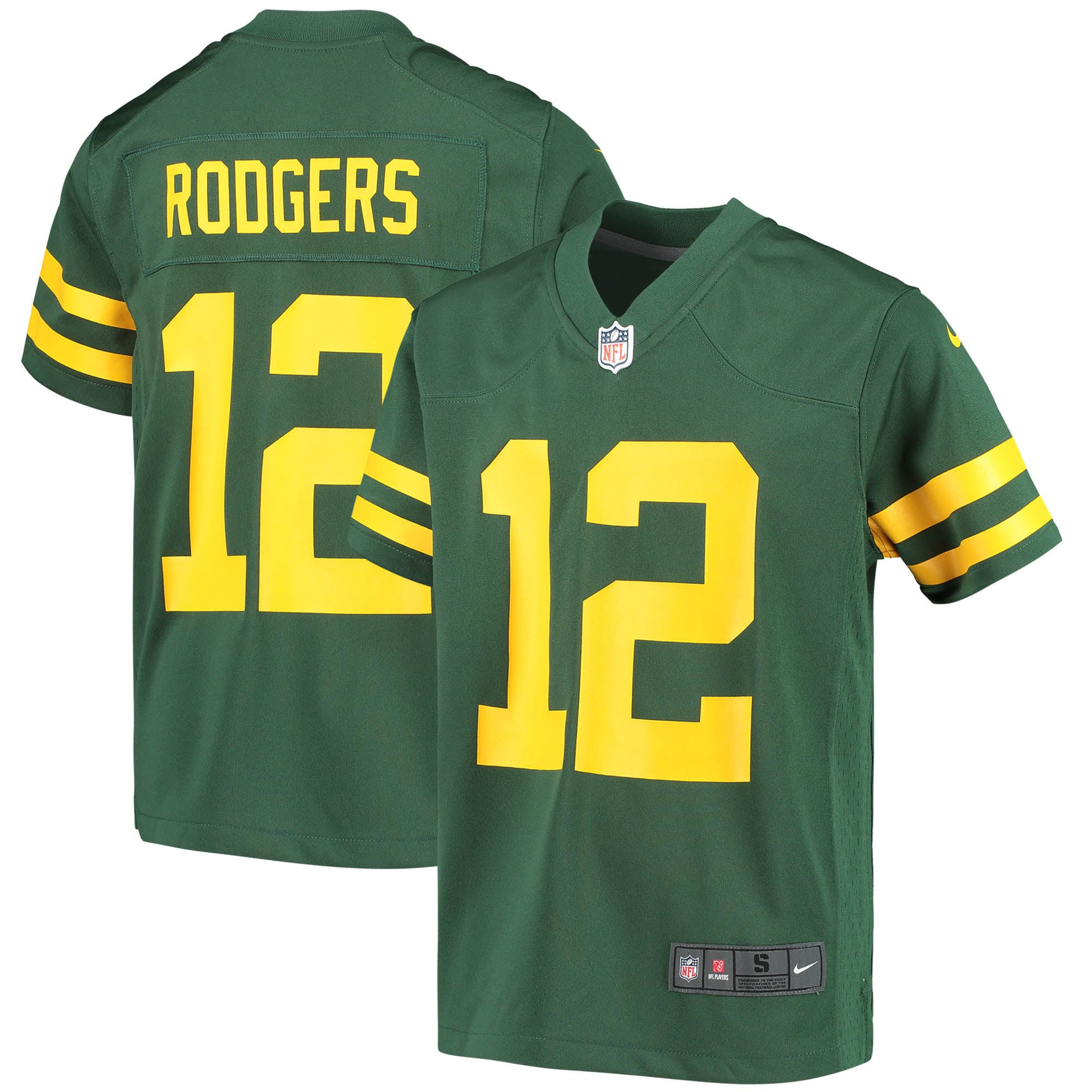 Aaron Rodgers Green Bay Packers Alternate Game Player Jersey – Green NFL