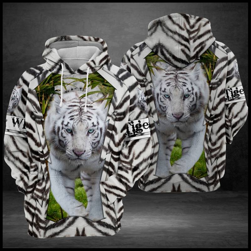 White Tiger Forest T2608 – All Over Print Unisex Hoodie