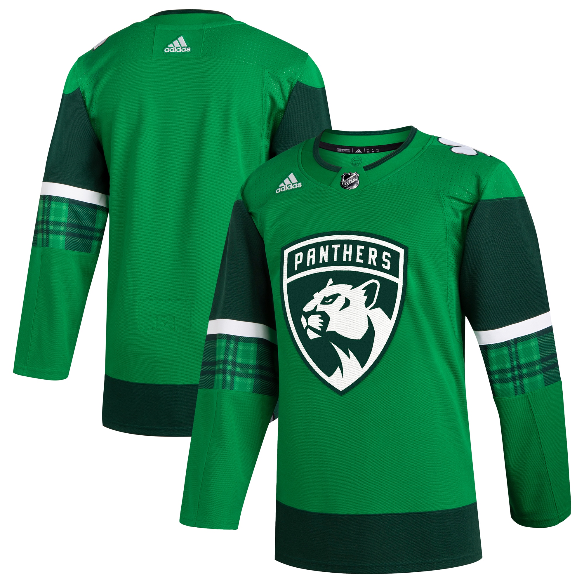 Men's Florida Panthers adidas Kelly Green 2023 St. Patrick's Day Primegreen Authentic Jersey