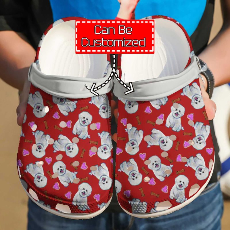 Dog – Personalized Bichon Frise Pattern Clog Shoes For Men And Women