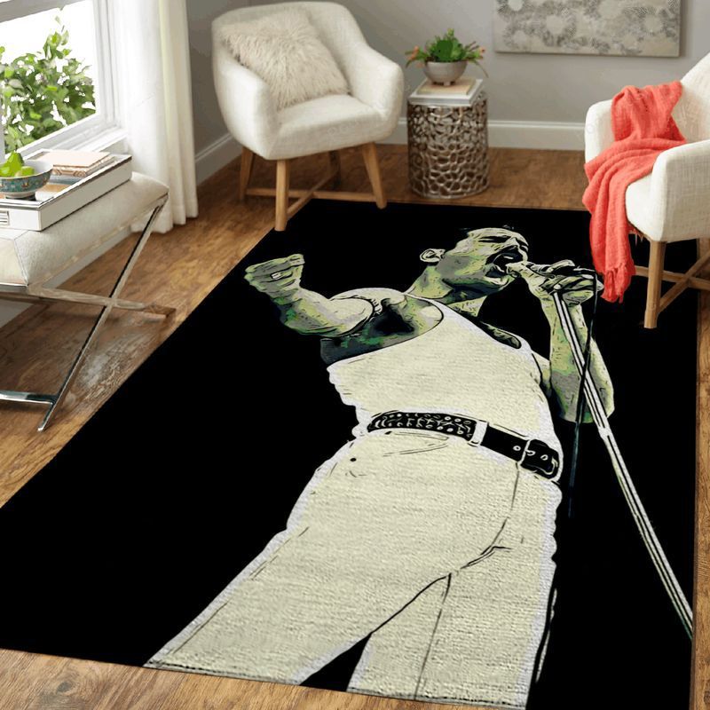 Freddie Mercury Singer 17 Area Rug Living Room And Bed Room Rug Gift Us Decor