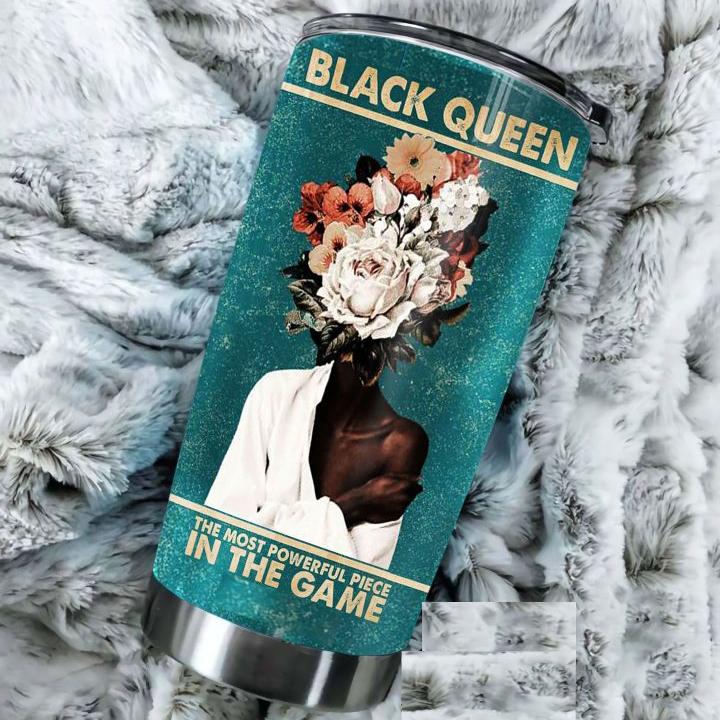 Black Queen The Most Powerful Piece In The Game Stainless Steel Skinny Tumbler Bulk, Double Wall Vacuum Slim Water Tumbler Cup With Lid, Reusable Metal Travel Coffee Mug