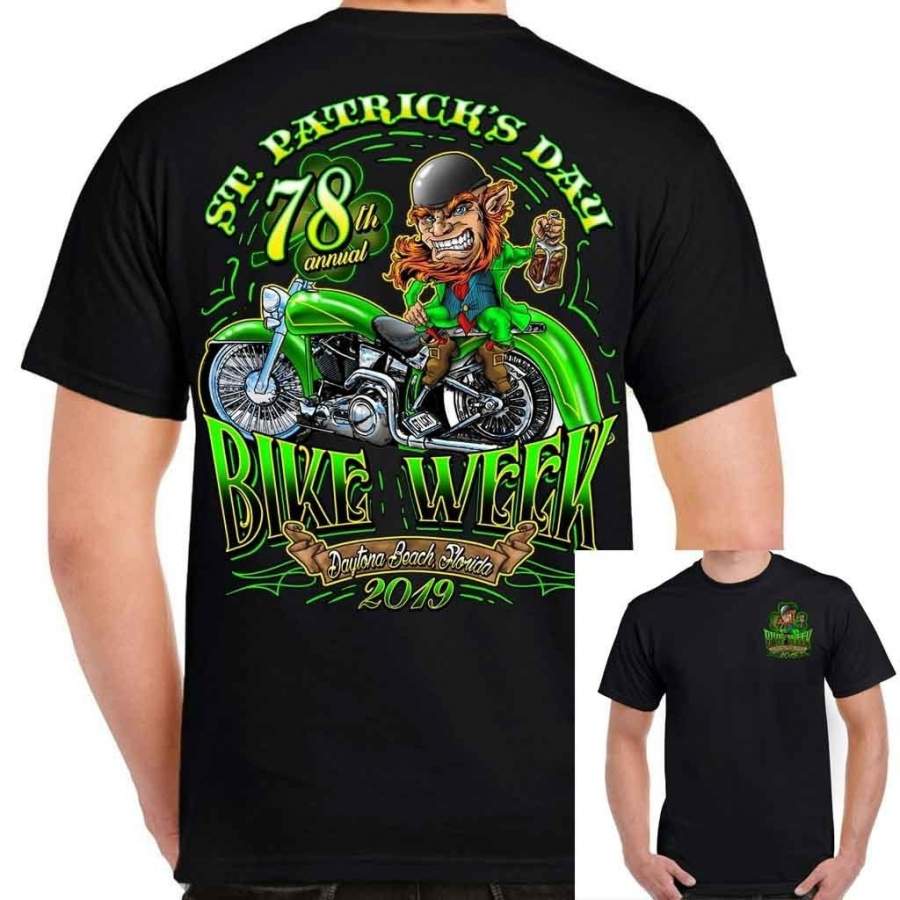 Bike Week Shirt St Patricks Day Shirt Motorcycle T-Shirt