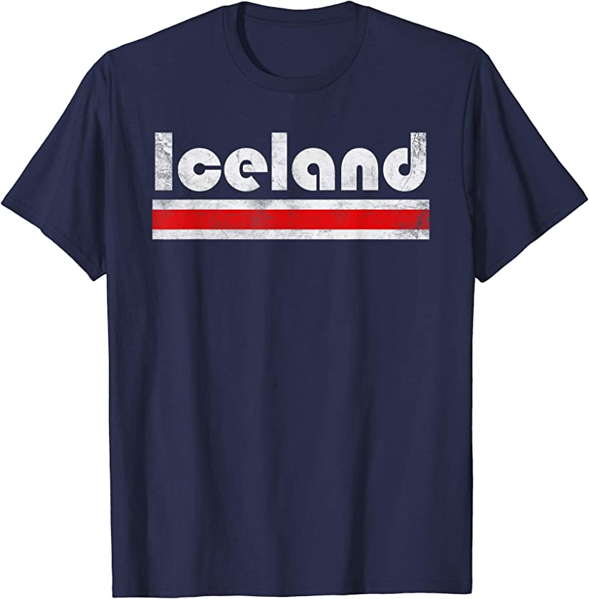 2020 Iceland Fyrir Island Fan Retro Vintage Flag T-Shirt T-Shirt