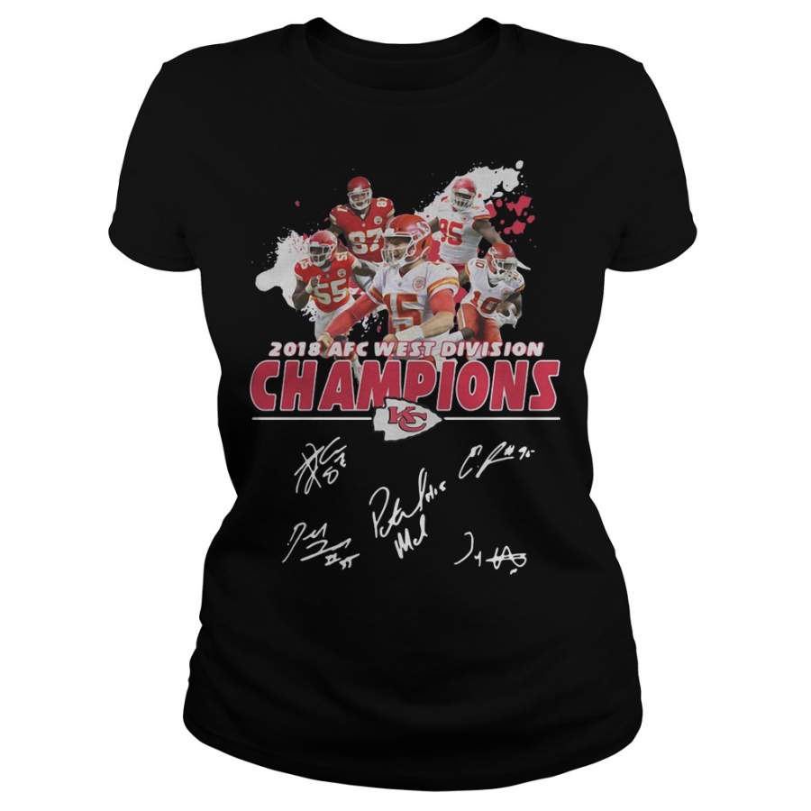 2018 AFC west division Champions Kansas City Chiefs Ladies-T-Shirt