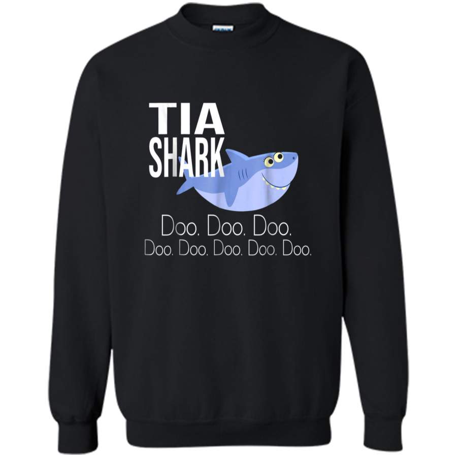 "Tia Shark" Baby Mommy Daddy Matching Family Shark  Printed Crewneck Pullover Sweatshirt