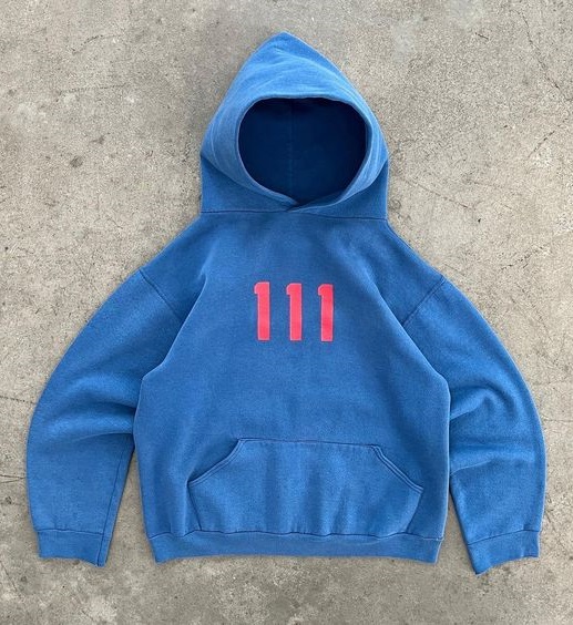 Russel Faded Blue Hoodie Outfit  For Men  For Women