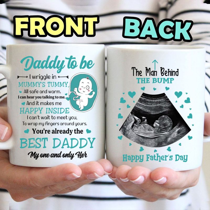 Personalized Daddy To Be I Wriggle In Mummy’S Tummy Mug, Gift For New Dad To Be