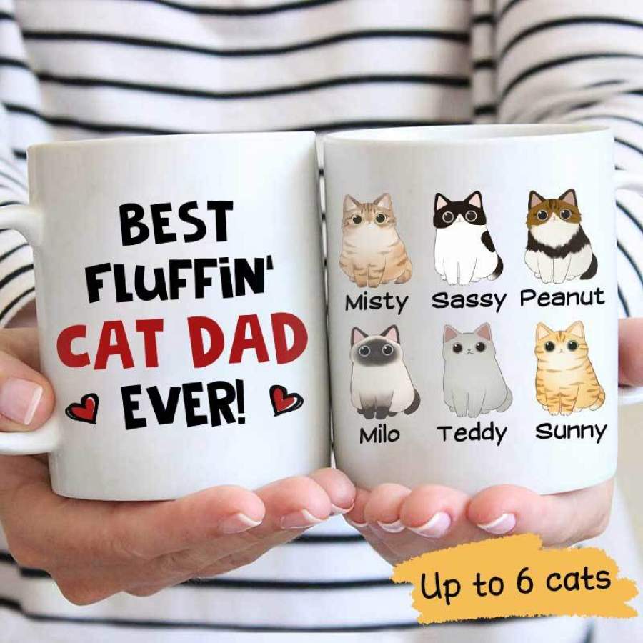 Best Fluffin‘ Cat Dad Ever Personalized Mug