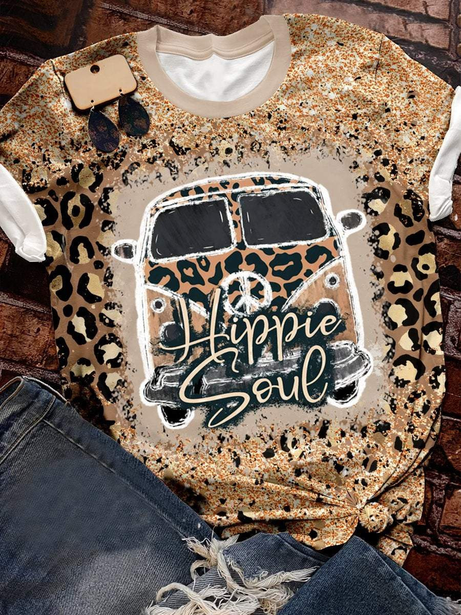 Hippie Soul Leopard 3D Tshirt Hoodie Long-Sleeve Gift 2022