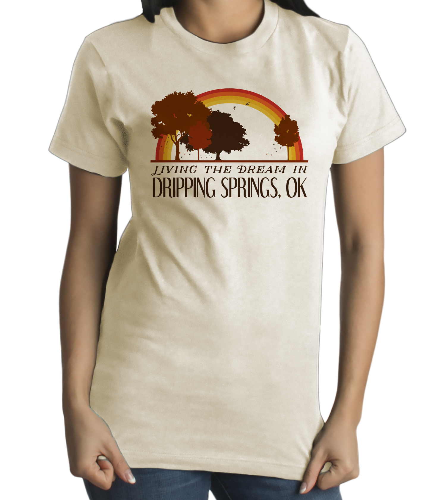 Living The Dream In Dripping Springs, Ok | Retro Unisex  T-Shirt