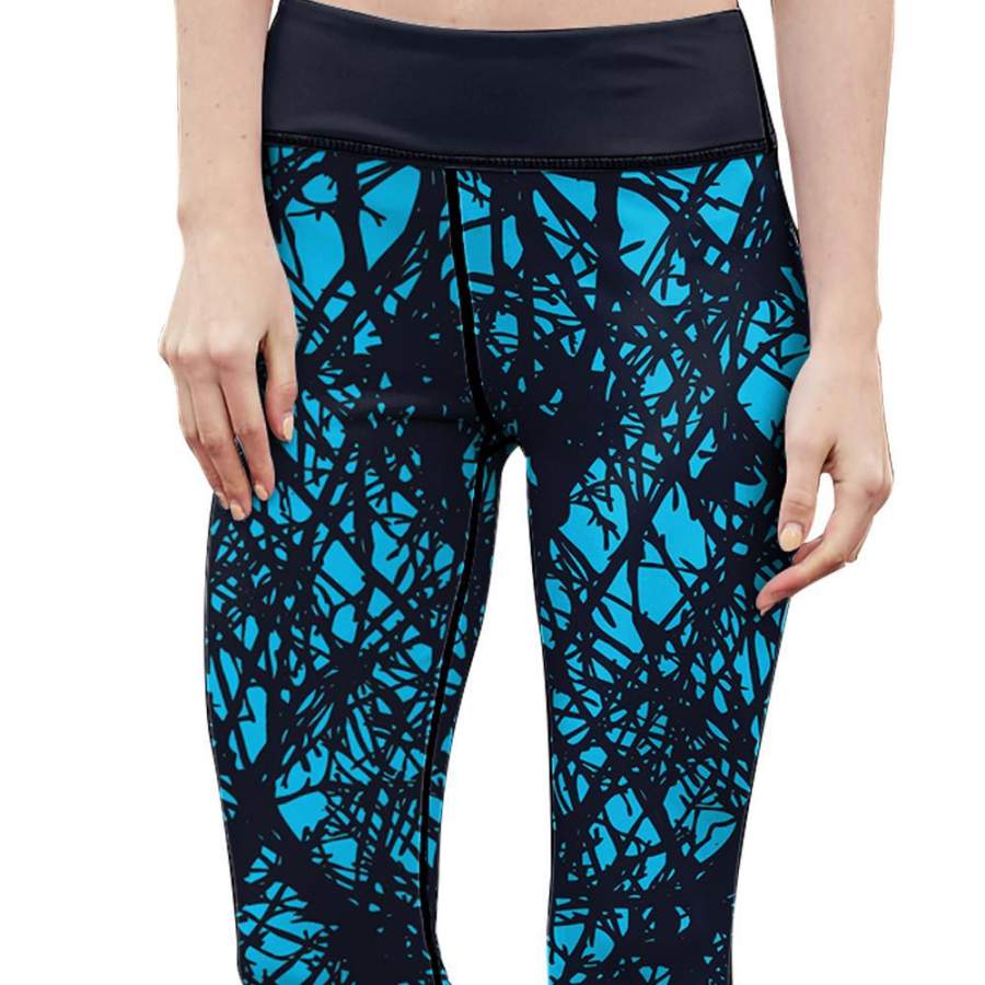 Blue Web Fitness Leggings