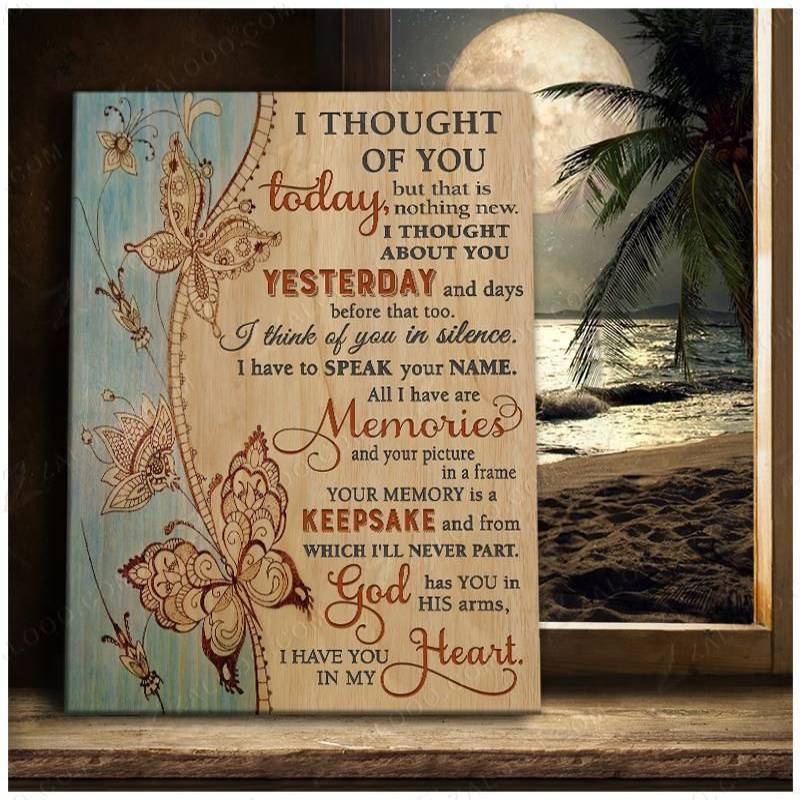 I thought of you today Butterfly Poster Canvas 4432203032