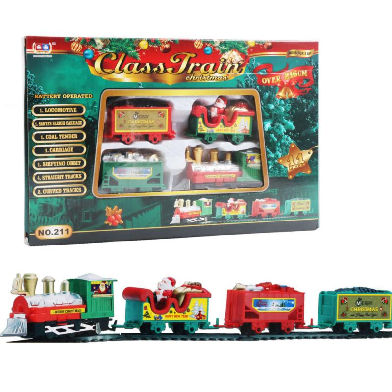 Christmas Train Set Railway Tracks Toys Creative Decor Christmas Tree Train Gift Toy For Kids Birthday Party Gift Christmas Gift alx