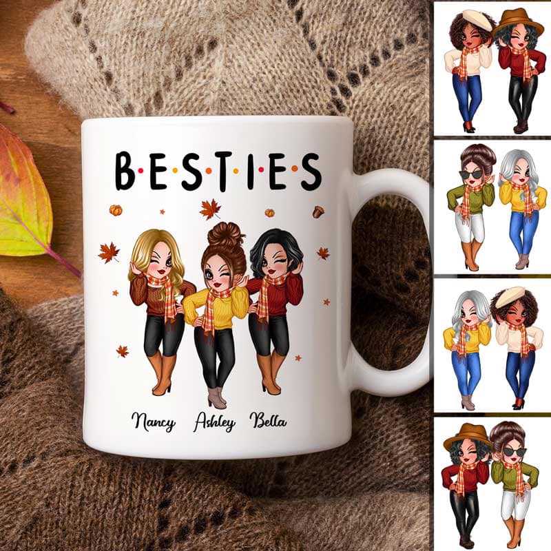 Pretty Girls Fall Season Personalized Mug