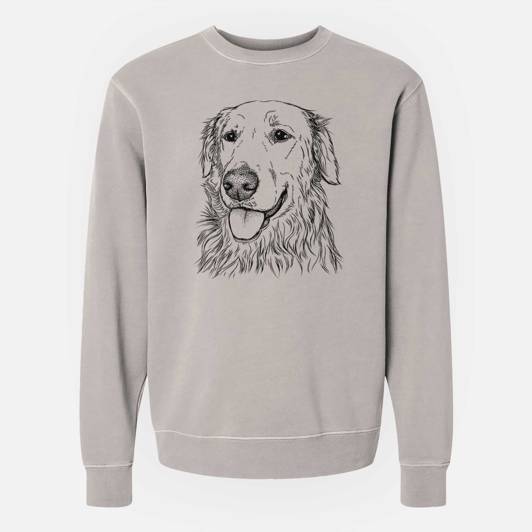 Bare Hopper The Golden Retriever – Unisex Pigment Dyed Crew Sweatshirt