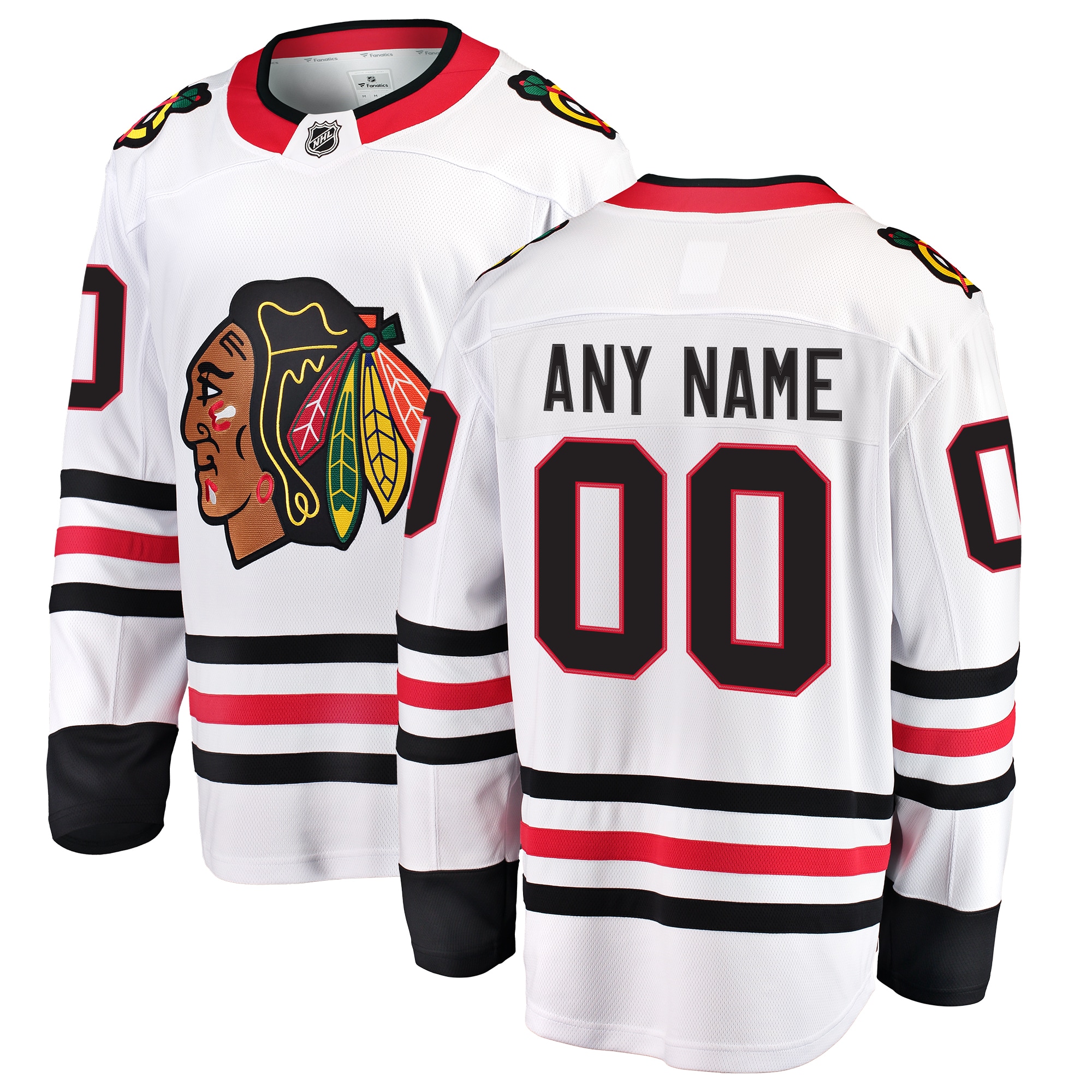 Chicago Blackhawks Branded Away Breakaway Custom Jersey – White