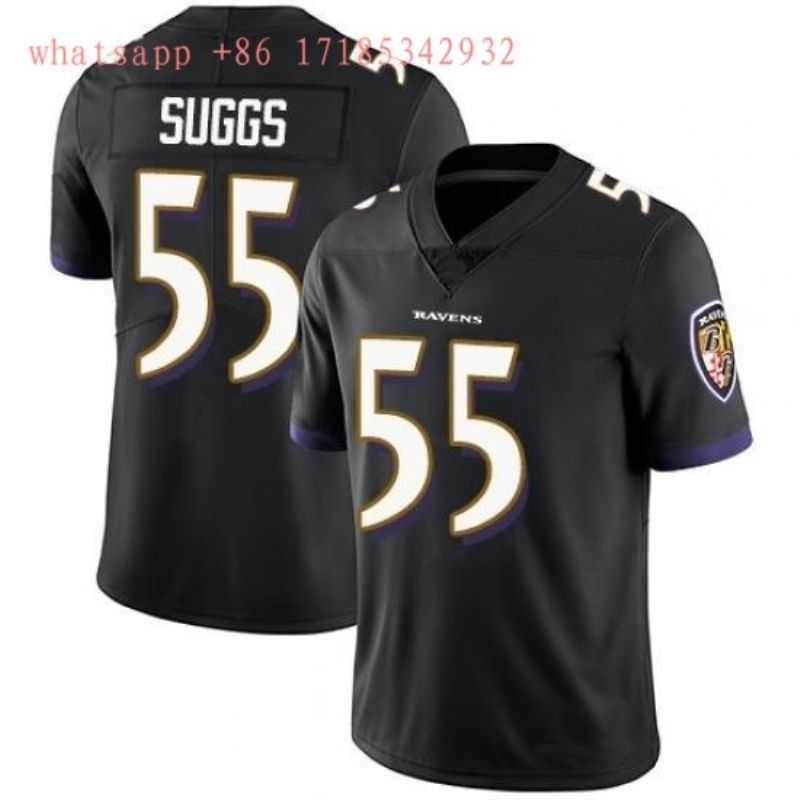 Baltimore Ravens Terrell Suggs #55 2020 NFL Black Jersey Jersey