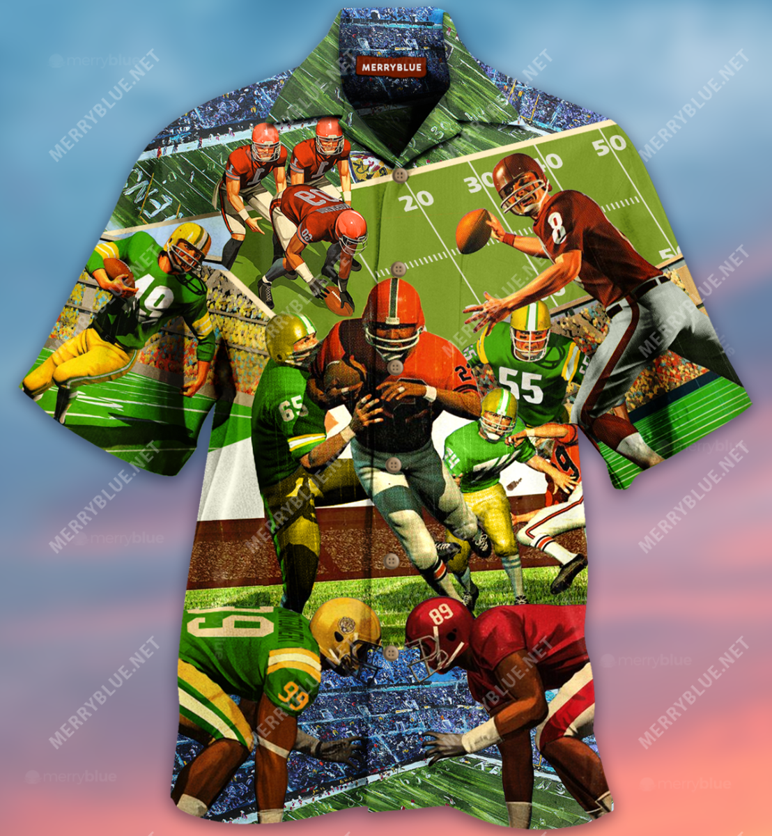 You Will Never Be Defeated Football Unisex Hawaiian Shirt