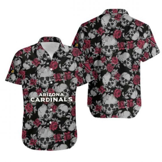 Gift For Husband Dad Flower Skull Arizona Cardinals Football Hawaii Shirt Ha111718