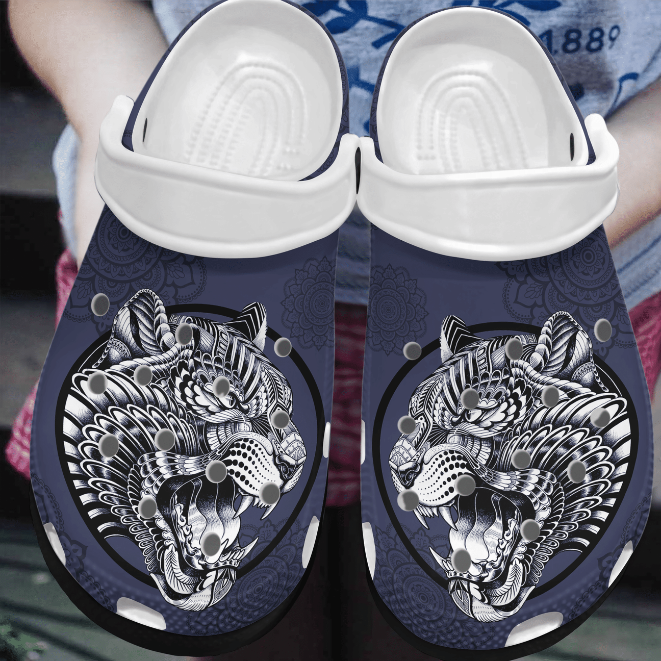 Tiger Personalized Clog, Custom Name, Text, Color, Number Fashion Style For Women, Men, Kid, Print 3D Roar