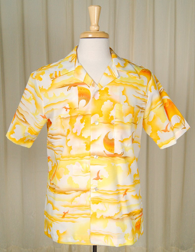 1960s Sunset Hawaiian Shirt