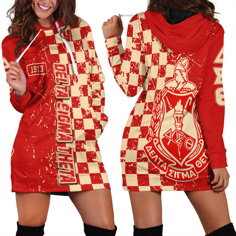 Wonder Print Dress – Delta Sigma Theta Caro Style Hoodie Dress