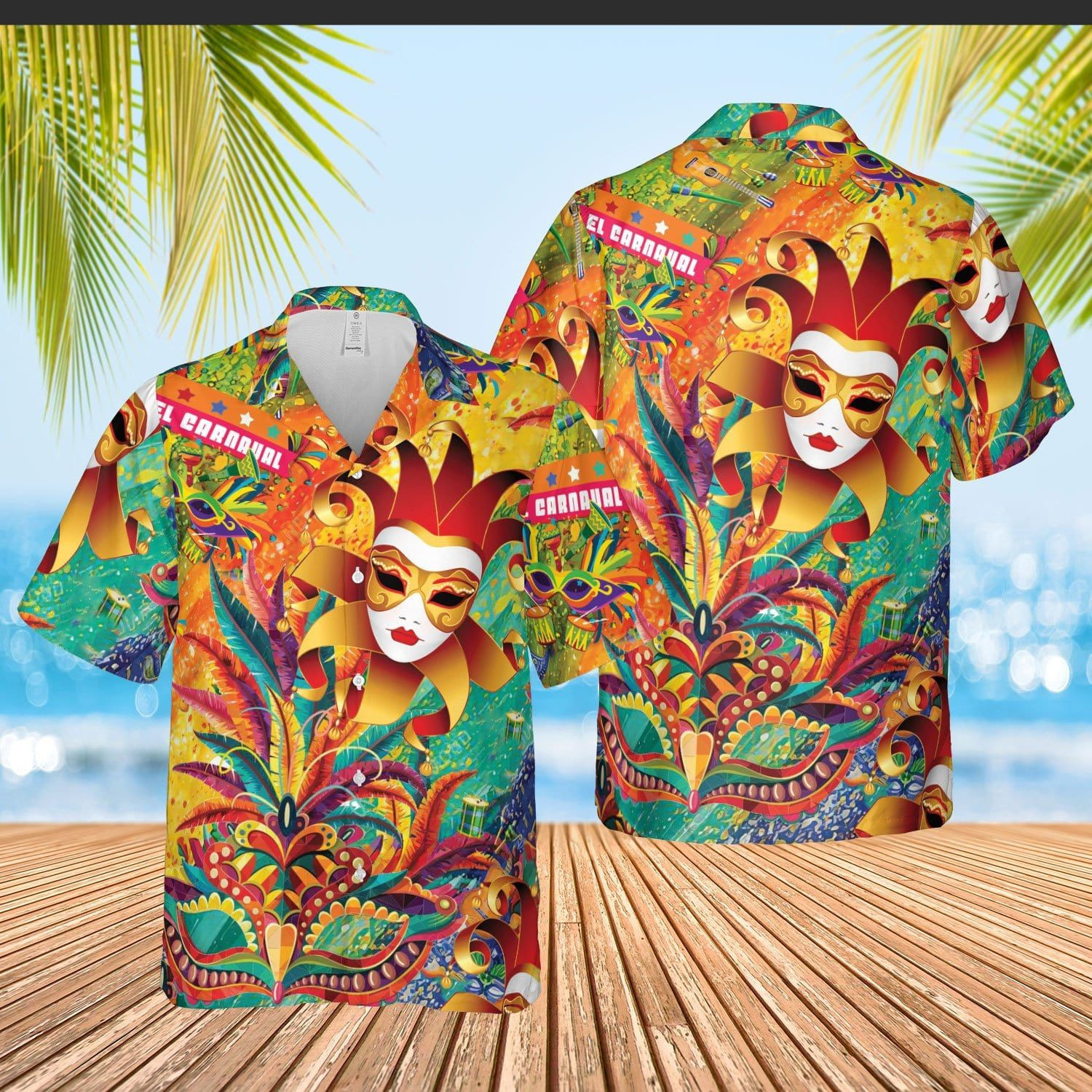 Female Clown Cardinal Mardi Gras Hawaiian Shirt Gift For Women Ha69930