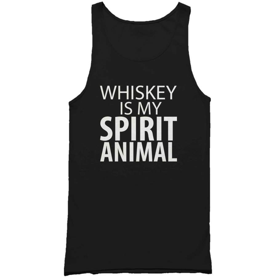 Whiskey Is My Spirit Animal Funny Man’s Tank Top Mens