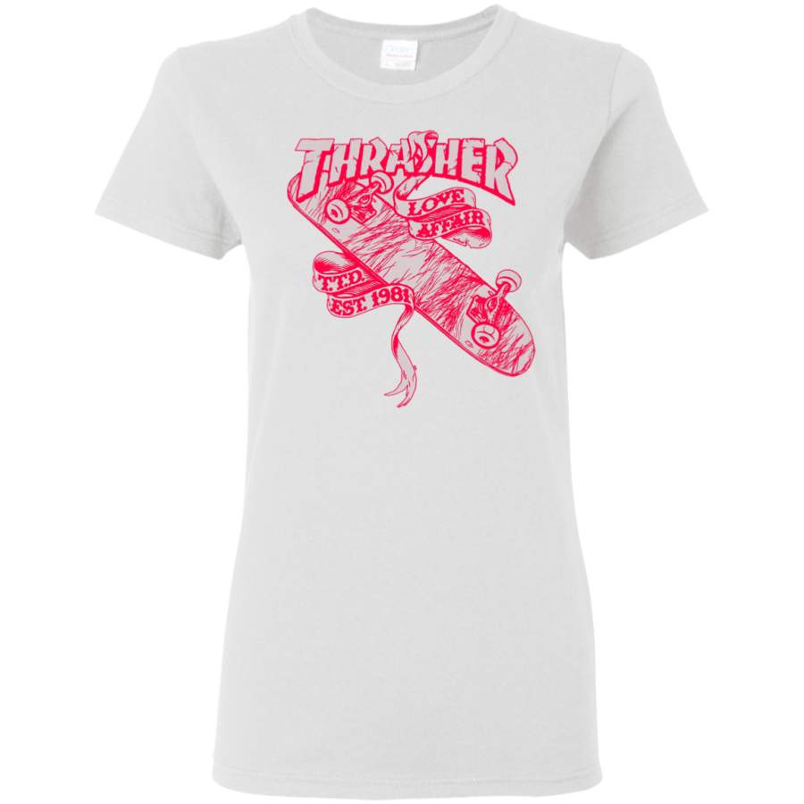 Thrasher Love Affair TTD EST 1981 red design Ladies’ T-Shirt