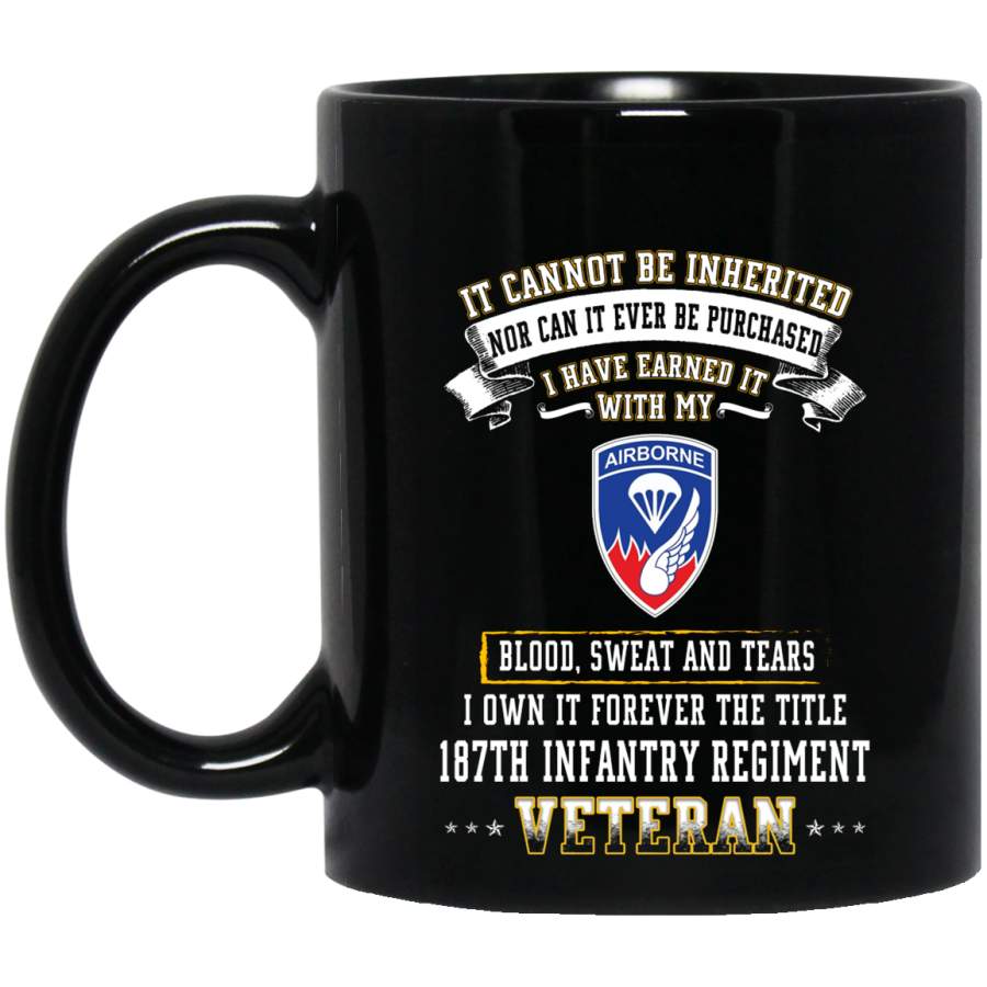 Forever The Title 187th Infantry Regiment Veteran T-Shirt Veterans Day Christmas Gift Mug