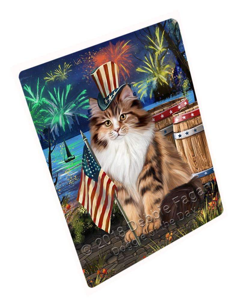 4Th Of July Independence Day Firework Siberian Cat Blanket Blnkt104025