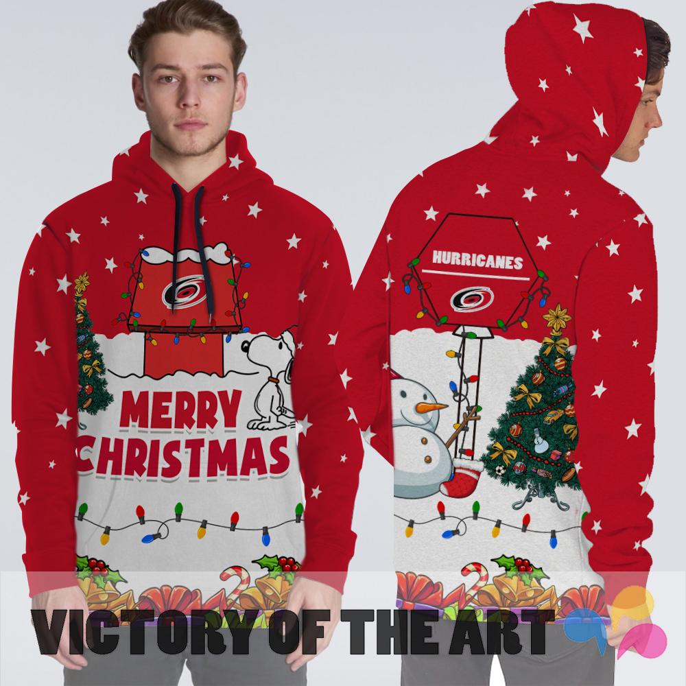 Funny Merry Christmas Carolina Hurricanes Hoodie 2019