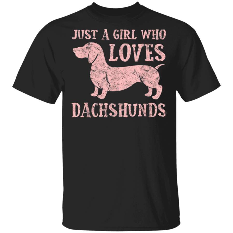 Vintage Dog Girls Women Dachshund Gift TShirt