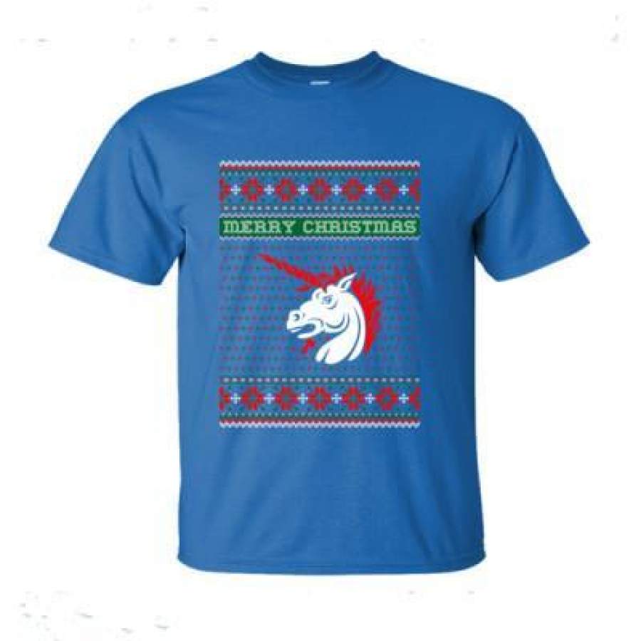 AGR Merry Christmas Unicorn Ugly Sweater – Ultra-Cotton T-Shirt