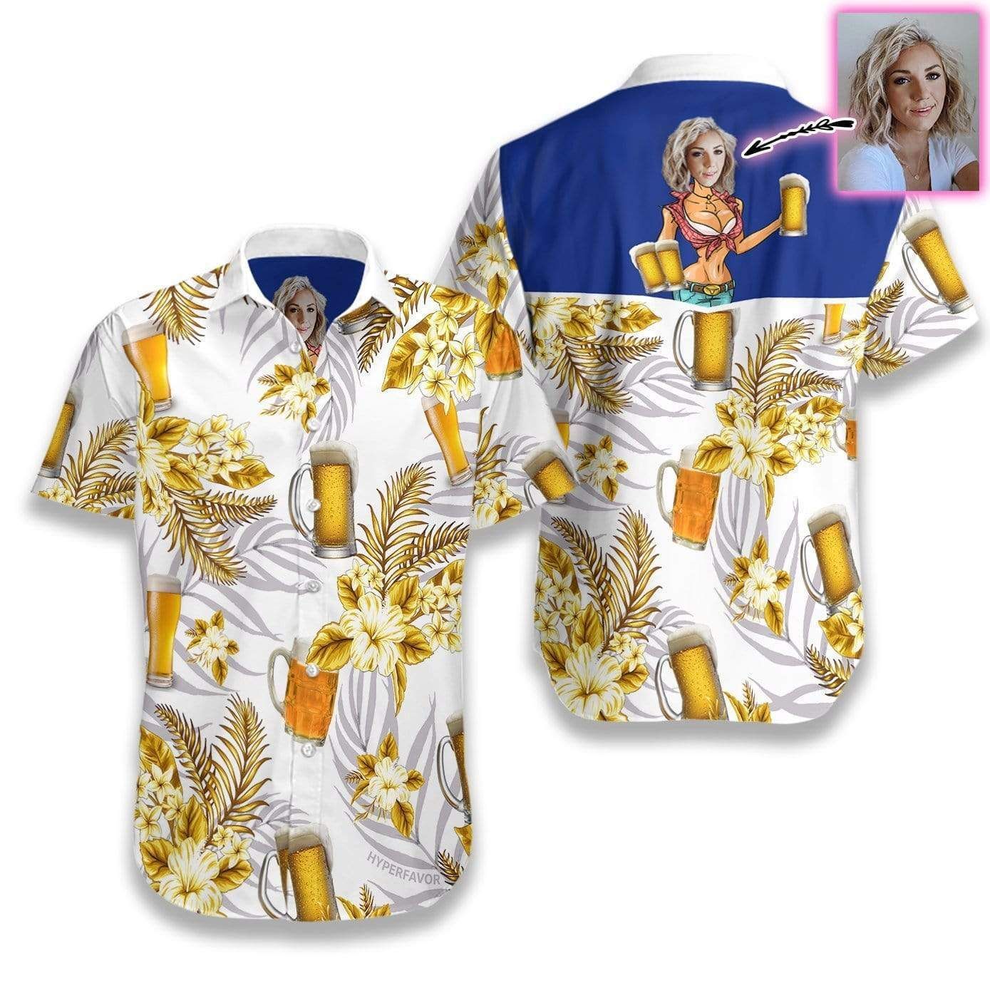 Custom Photo Beers Hawaii Aloha Shirts Ha55084